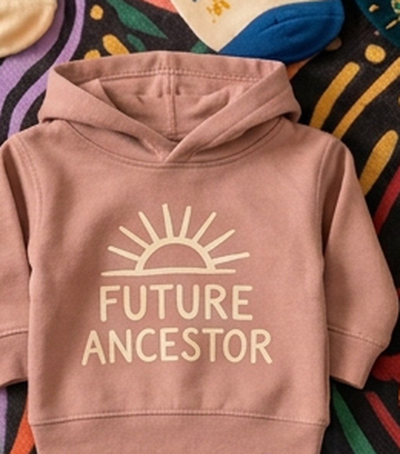 FUTURE ANCESTOR Hoodie — Kids — Dusty Pink