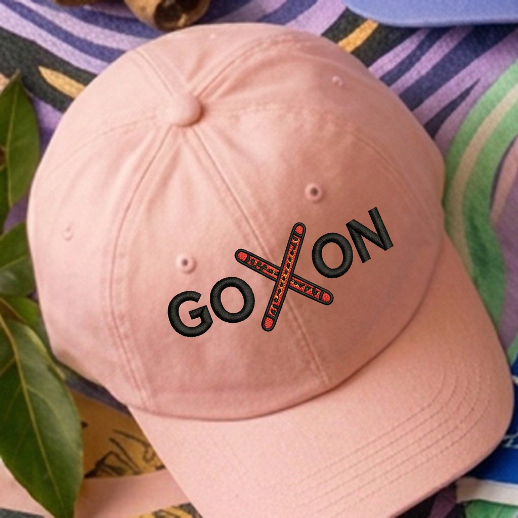 Flag Accent Cap — Pastel Pink