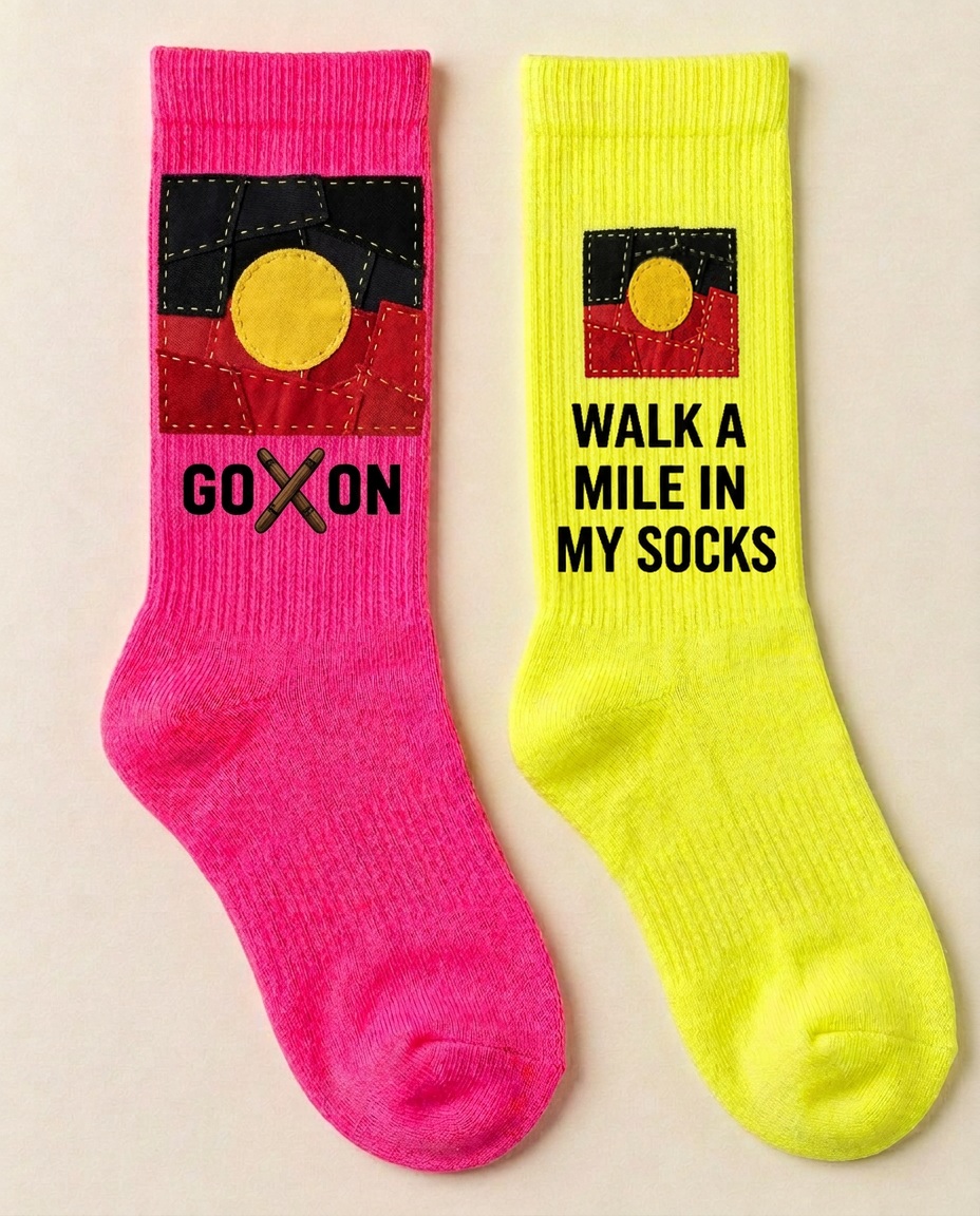 Walk a Mile in My Socks — Aboriginal Flag — Aboriginal Flag
